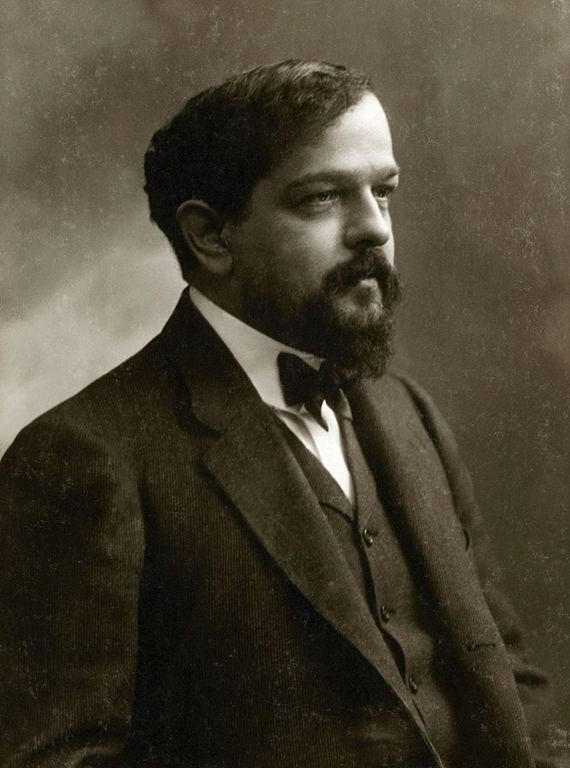 Claude Debussy. Monsieur Croche, antidilettante. Frans leren, Vivienne  Stringa. Claude Debussy ( né le 22 août 1862 à Saint-Germain-en-Laye et mort le 25 mars 1918 à Paris.). Photographie : Paul Nadar en 1909