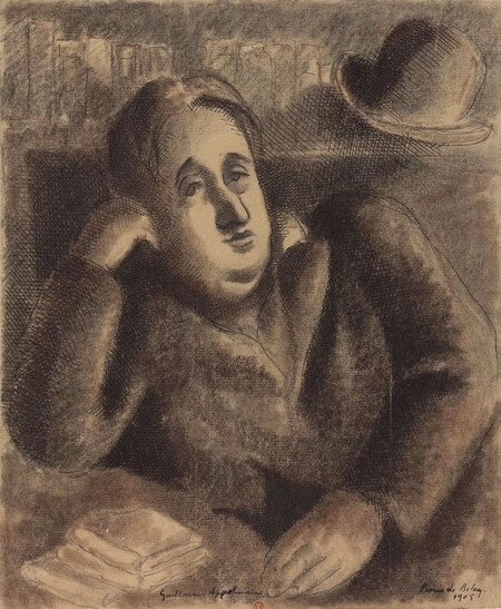 Portrait de Guillaume Apollinaire, par Belay Pierre de (1890-1947)Guillaume Apollinaire, fransleren, Vivienne Stringa 