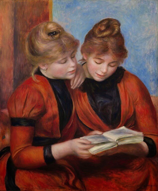 Tekstbegrip Frans, 92% des étudiants préfèrent lire sur un support papier plutôt que sur tablette, Auguste Renoir - Jeunes Filles lisant (Les Deux Sœurs), Tekstbegrip Frans leren, Vivienne Stringa