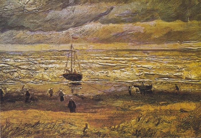 Vincent van Gogh. La Plage de Scheveningen, août 1882. Paul Verlaine, Quinze jours en Hollande, Lettres à un ami. Johan Thorn Prikker Brieven Philippe Zilcken Souvenirs la Revue Blanche 1896. Frans leren, Vivienne Stringa