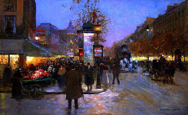 Paris. Les Grands Boulevards par Edouard Léon Cortès 1882-1969 Les Comédiens sans le savoir leerboek spreekvaardigheid audio scholen docenten communication avancée Uitgeverij gespreksvaardigheid oefenen textes Balzac . frans leren Vivienne Stringa
