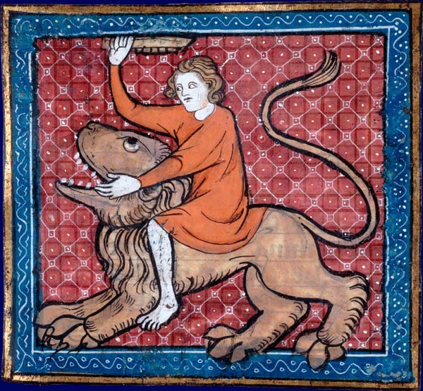 Samson tue le lion avec la mâchoire d'un âne     