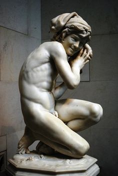 Sculpture : Jean-Baptiste Carpeaux, Jeune pêcheur à la coquille 