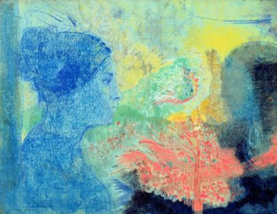 Odilon Redon, Ombres de rêve, Pastel Baudelaire L'albatros poésie audio, scholen, docenten, communication avancée, Uitgeverij, gespreksvaardigheid oefenen, erk-normen, methode spreekvaardigheid, mondeling eindexamen Frans, mondeling oefenen Frans, Frans leren, Vivienne Stringa, correspondentie, frans vertaligen