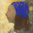 Jeune fille au bonnet bleu. Odilon Redon, Aan zichzelf. Haarlem, Amsterdam.  À soi-même.  Journal. Notes sur la vie l'art et les artistes(1922 ).  Aan zichzelf  / Dagboek / Notities over het leven, kunst en kunstenaars. Frans leren, Vivienne  Stringa