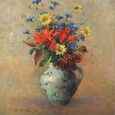 Odilon Redon. Nature morte (Fleurs en vase). Odilon Redon, Aan zichzelf. Haarlem, Amsterdam.  À soi-même.  Journal. Notes sur la vie l'art et les artistes(1922 ).  Aan zichzelf  / Dagboek / Notities over het leven, kunst en kunstenaars. Frans leren, Vivienne  Stringa
