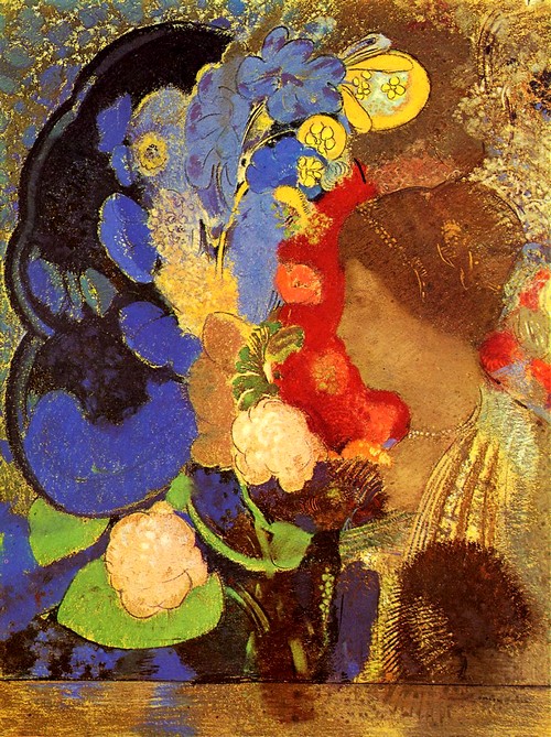 Odilon Redon. Ik geef je (Je te donne) vertalingen, Léo Ferré, Frans leren, Vivienne Stringa