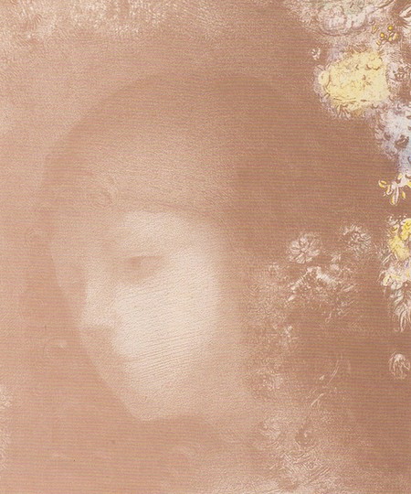 Odilon Redon, Tête d'enfant avec fleurs. lithographie. Flaubert, Les Arts et le commerce, Matteo Falcone Textes audio , scholen, docenten, communication avancée, Uitgeverij, gespreksvaardigheid oefenen, erk-normen, methode spreekvaardigheid, mondeling eindexamen Frans, mondeling oefenen Frans, Frans leren, Vivienne Stringa, correspondentie, frans vertaligen